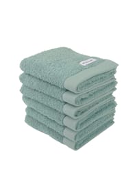 TOM TAILOR - Gästehandtuch, 6er Pack - Color Bath Guest Towel, Frottier, Baumwolle, 30 x 50 cm - Blau