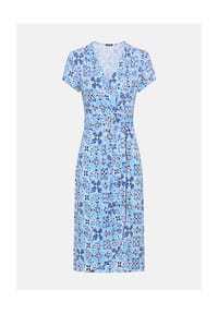 olsen - Jerseykleid mit Allover-Dessin - Bay Blue