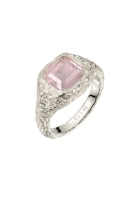 HAZE & GLORY - Ring Quarz Rosa 925 Sterling Silber - Gold