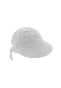 SEEBERGER - Baumwollstoff Schirmmütze mit Schleife 468796-0 - cassis