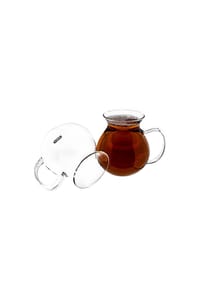 mulex® - Elegante 6-tlg Teegläser mit Henkel aus Borosilkatglas, Hitzebeständig - Transparent 6-tlg