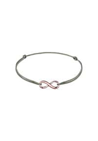 elli. - Armband Infinity Unendlichkeit Nylon Bändchen 925Er Silber - Rosegold