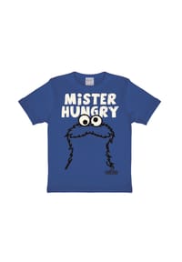 LOGOSHIRT® - T-Shirt Children Krümelmonster - Mr. Hungry - azure blue