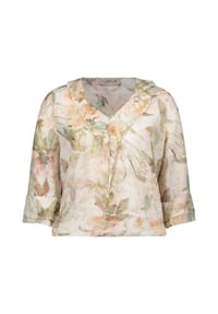 CARTOON - Rüschenbluse mit 3/4 Arm - Cream/Apricot
