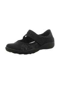 remonte® - Riemchenballerinas, atmungsaktiv, Klettverschluss, für Damen - SCHWARZ/SCHWARZ/GU
