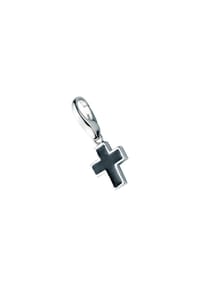 GIORGIO MARTELLO MILANO - Charm schwarzes Kreuz, Silber 925 - schwarz