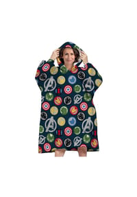 MARVEL - Marvel Avengers Bequemer Überwurf mit Kapuze Kapuzen Poncho für Erwach - 