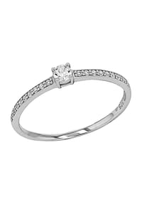 amor - Damen Ring, 375er Weißgold - WEISSGOLD