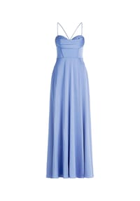 Vera Mont - Abendkleid mit Wasserfallausschnitt - Foggy Green