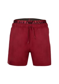 EMPORIO ARMANI - Herren Badeshorts - LOGOBAND, Boxer, Beachwear, Logo-Bund, einfarbig - Blau