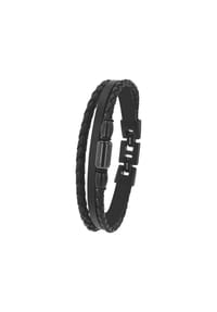 TOM TAILOR MEN - Armband für Herren, Edelstahl - schwarz
