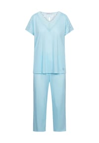 LOUIS FÉRAUD - Elegant Lace Schlafanzug, 7/8-Länge, Spitzen-Details, für Damen - 10841 TURQUOISE