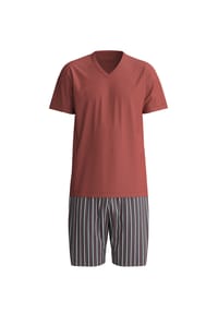 CALIDA - Shorty Cotton Special, V-Ausschnitt, für Herren - 278 BRICK RED
