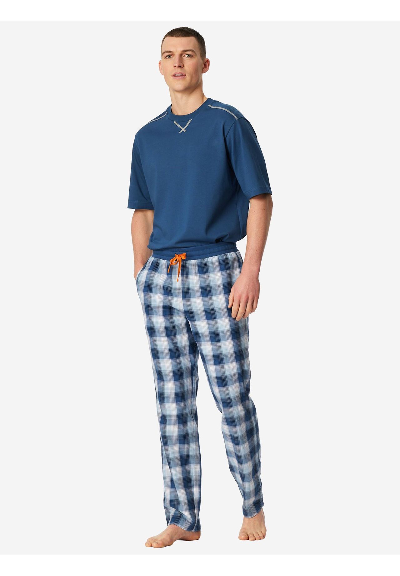 Schiesser Schlafhose, Lang, FüR Herren, Blau, 50