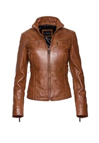bugatti - Lederjacke Taillierter Schnitt - black