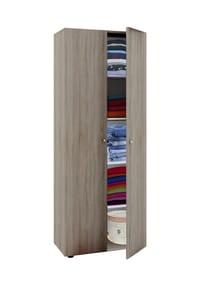 VCM. - Holz Kleiderschrank | 5 Fächer | Maße ca. B. 70 x  H. 178 x T. 40 cm | 2 Drehtüren | erweiterbar | Schrank - Vandol - Buche