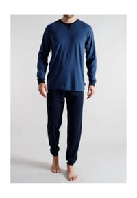 TOM TAILOR - Schlafanzug-Oberteil Pure Cotton, Baumwolle, für Herren - 622  BLAU-MITTEL-R