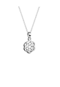 Nenalina - Halskette Lebensblume Floral Ornament 925 Silber - Silber