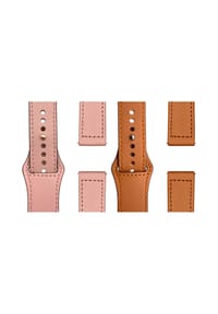 WRISTR - Smartwatch-Armband (2-tlg. Set) Pin kompatibel mit Huawei Watch - Braun / Rosé