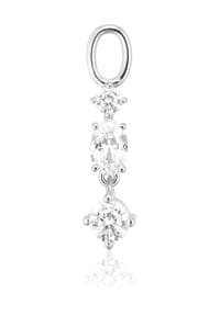SIF JAKOBS JEWELLERY - Damen Creolen Anhänger "Pendolo Tre Hoop", 925er Silber - GOLD
