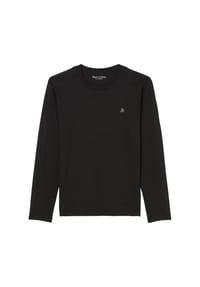 Marc O'Polo - Herren Longsleeve - Small-Logo, Shaped Fit, Baumwolle, Logoprint, uni - Blau