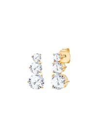 Luluandjane - Ohrhänger gelbgold Zirkonia weiß - gelbgold