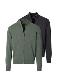 redmond - Strickjacke 2er Pack Basic - Schwarz