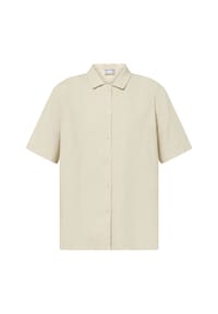 ESSENZA - Schlafanzug-Oberteil Zola Uni, Knopfleiste, für Damen - 744 NATURAL LINEN