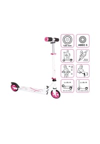 muuwmi - Aluminium Scooter 125 mm weiß-pink - pink