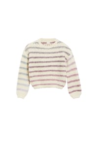 s.Oliver - Strickpullover, Rundhalsausschnitt, für Kinder - 0406  WHITE