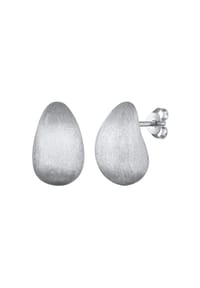 elli. PREMIUM - Ohrringe Ohrstecker Tropfen Gebürstet 925 Sterling Silber - Gold
