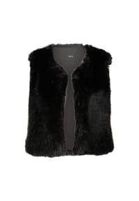 zero - Kunstfellweste, V-Ausschnitt, für Damen - 7351 MOLE