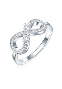 Luluandjane Ring verziert mit Kristallen von Swarovski® weiß Bild 1