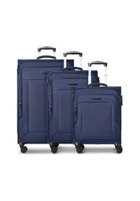 FRANKY Melbourne 3.0 - Melbourne 3.0 4-Rollen Kofferset 3tlg. mit Dehnfalte - black