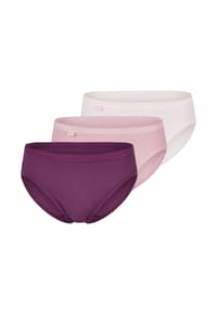 sloggi - BASIC+ Taillenslips, 3er-Pack, Gummibund, für Damen - Lila / blau / schwarz