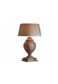 LOBERON - Tischlampe Sauverny braun/leinen - braun/leinen