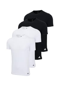 adidas - Unterhemd / Shirt Kurzarm 4er Pack Active Flex Cotton - Schwarz