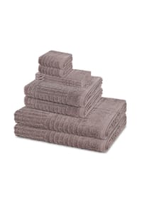 ROSS® 2 X Wasch- 2 X Gäste- 2 X Dusch- 2 X Handtuch im Set Carre - Carre - Anthrazit