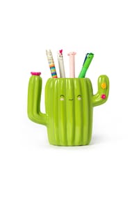 LEGAMI - Stiftehalter Ceramic Pen Holder Desk Friends Cactus - mehrfarbig