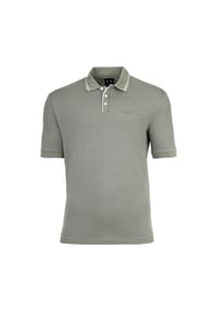 ARMANI EXCHANGE - Herren Poloshirt - Logo, Cotton Stretch, Kontraststreifen - Anthrazit (Chimera)