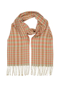 collezione alessandro® - Winterschal Inverno Made in Italy, mit modernem Karo - orange