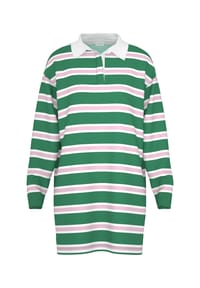 mey - Sweatkleid Touchline Stripes, Gerader Schnitt, für Damen - 1813 LUCKY GREEN