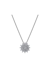 VANDENBERG - Damen Anhänger mit Kette, 585er Weißgold, 37 Diamanten zus. ca. 0,35 Karat - Weißgold