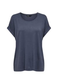 ONLY® - T-Shirt, umgeschlagene Ärmelbündchen, für Damen - 177955 FUCHSIA RED