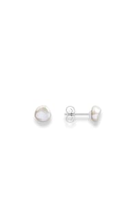 DiPerle DI PERLE Schmuckkollektion - Keshi Süßwasser Zuchtperlen Ohrringe Ohrstecker aus 925er Silber platiniert - weiß