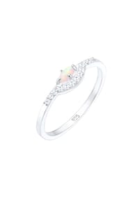 elli. - Ring Elli Ring Vintage Design Zirkonia Marquise Opal 925Er Silber - Gold