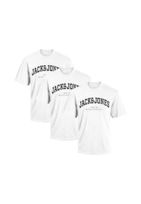 JACK & JONES - T-Shirt 3er Pack Caleb Varsity - Navy blazer