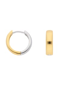 Adelia's - Damen Gold Schmuck 585 Weißgold Ohrringe  Creolen Ø 13,8 mm - silber