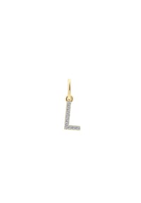 XENOX - Damen Anhänger Buchstabe L, 925er Silber - GELBGOLD