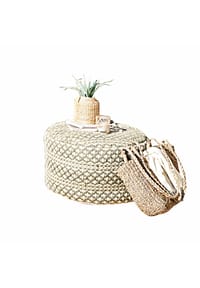 LOBERON - In- & Outdoor-Hocker Mintares grün/creme - grün/creme